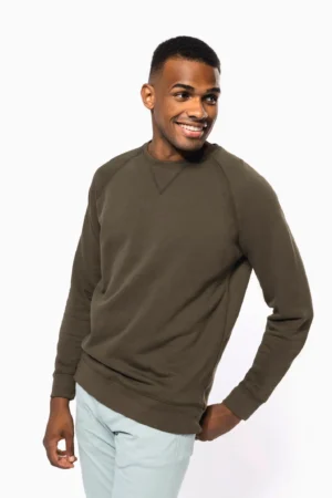K480 - Sweat-shirt Bio col rond manches raglan homme